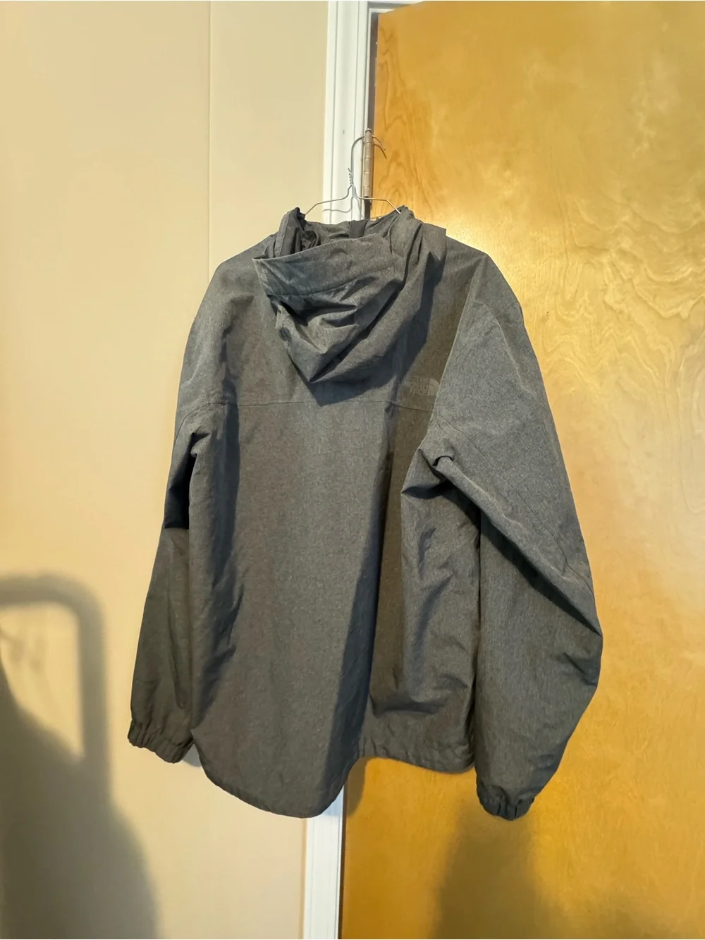 The North Face Men's Charcoal Hooded Rain Jacket